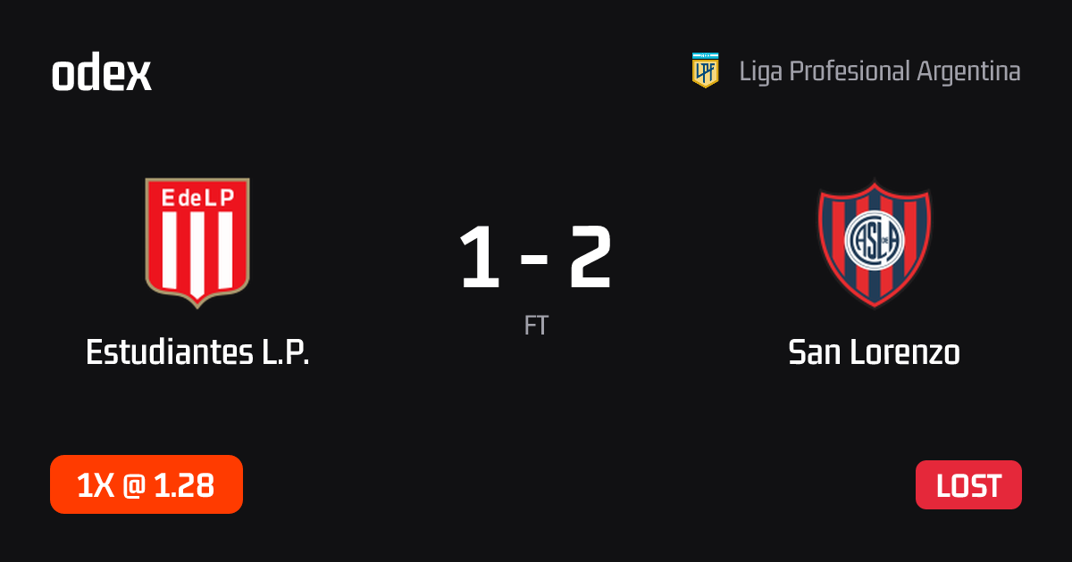 Estudiantes L.P. - San Lorenzo · ODEX pick