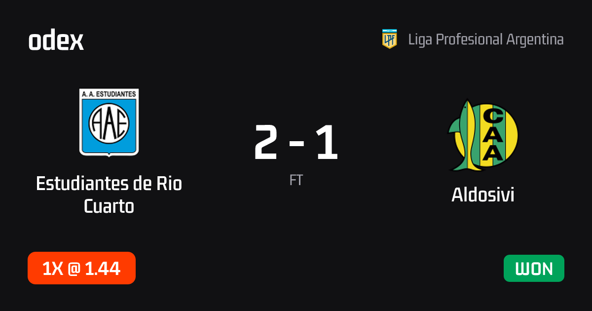 Estudiantes de Rio Cuarto - Aldosivi · ODEX pick