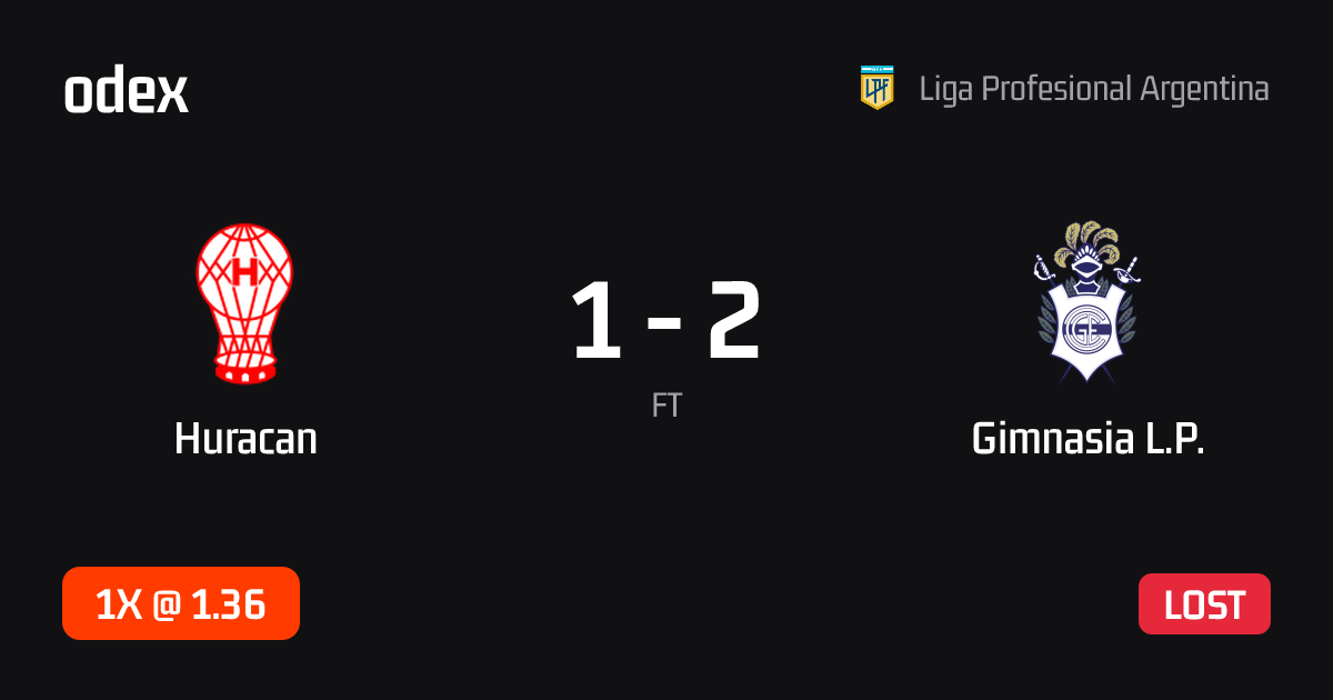 Huracan - Gimnasia L.P. · ODEX pick