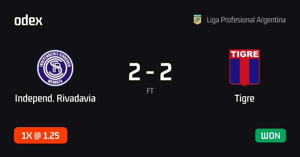 Independ. Rivadavia - Tigre · ODEX pick