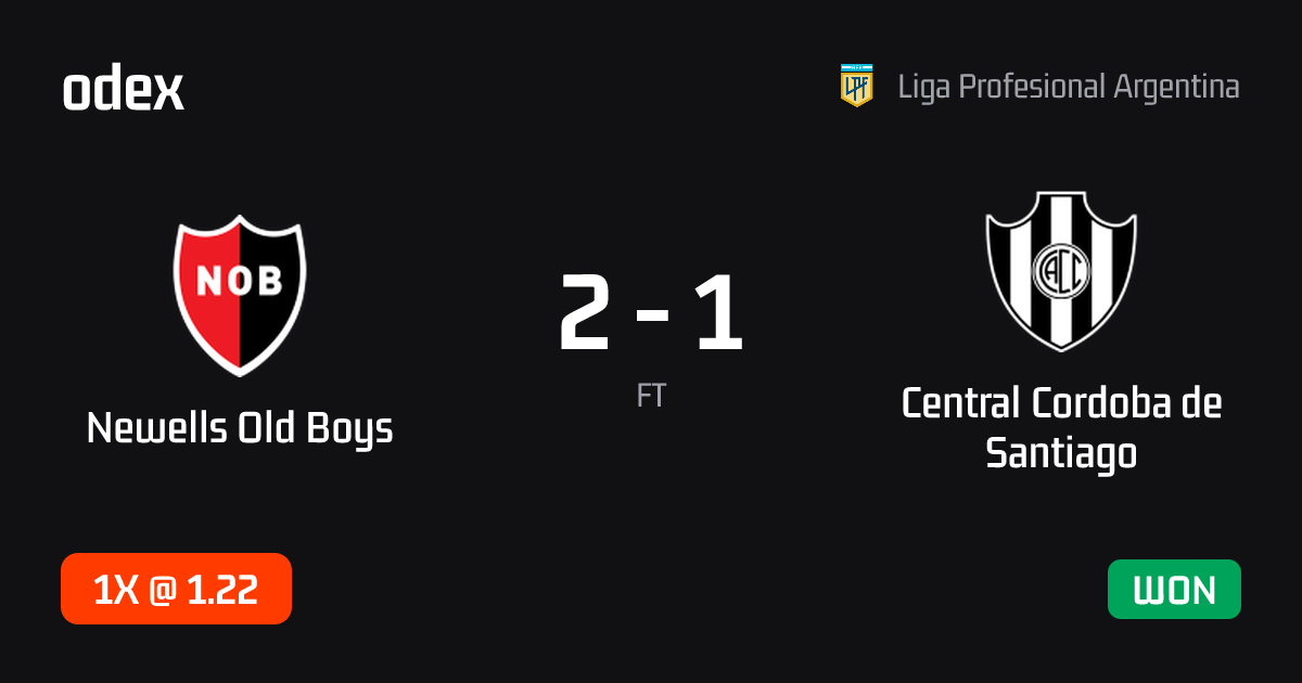 Newells Old Boys - Central Cordoba de Santiago · ODEX pick