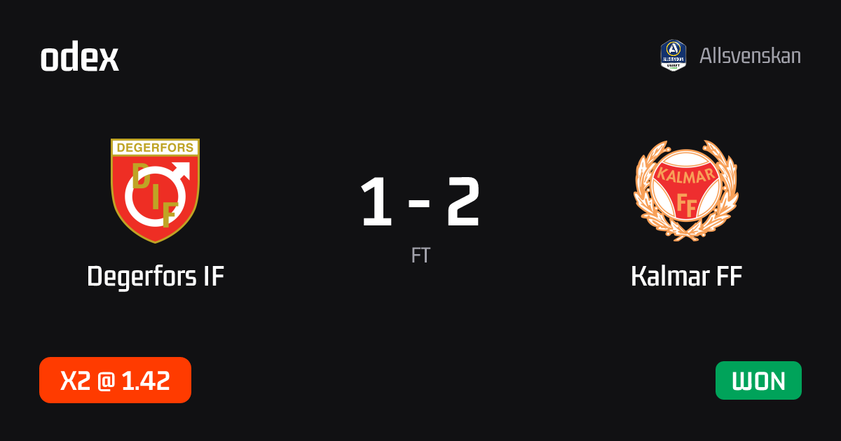 Degerfors IF - Kalmar FF · ODEX pick