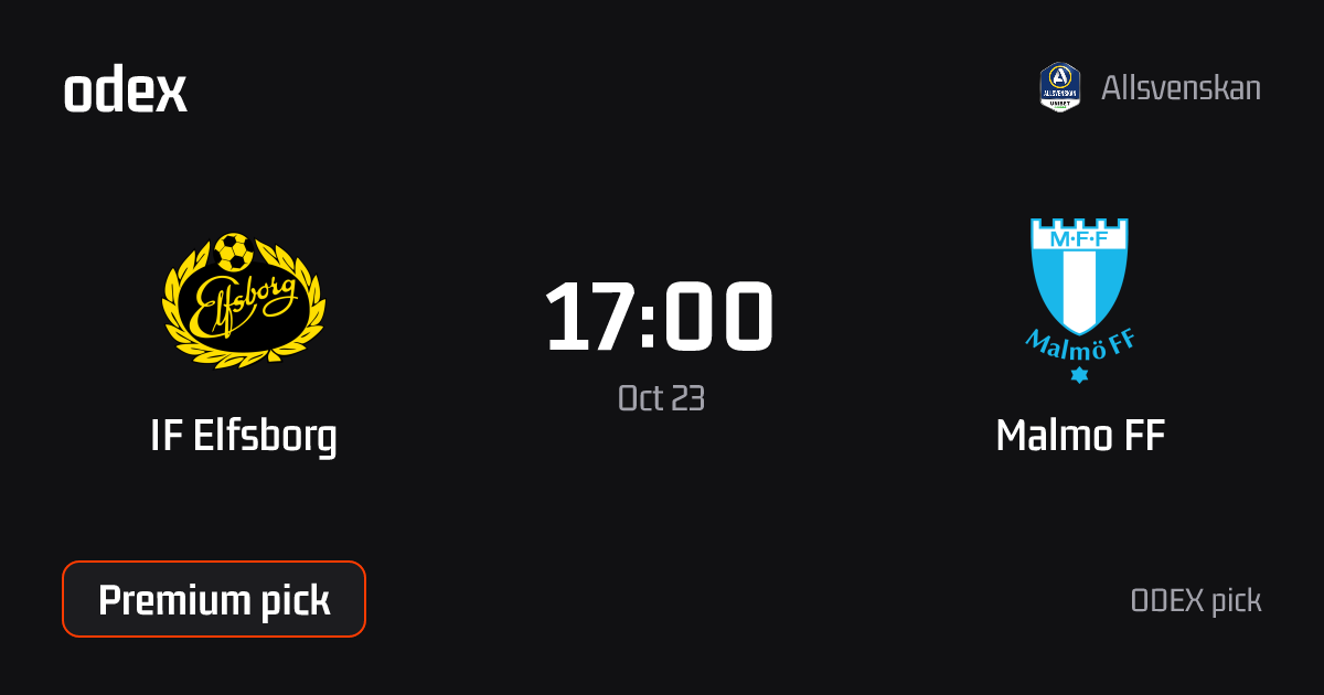 IF Elfsborg - Malmo FF · ODEX pick