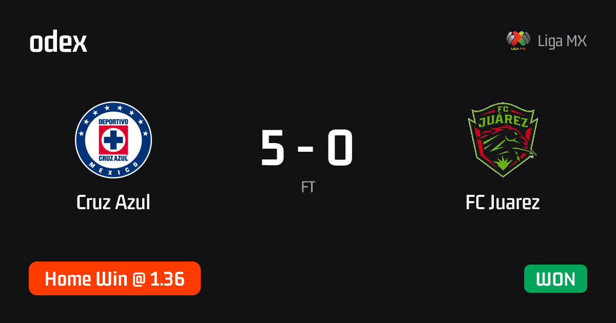 Cruz Azul - FC Juarez · ODEX pick