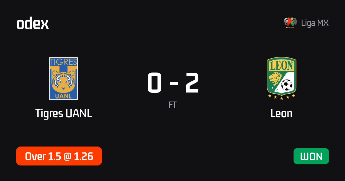 Tigres UANL - Leon · ODEX pick