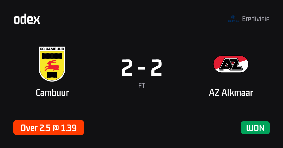 Cambuur - AZ Alkmaar · ODEX pick