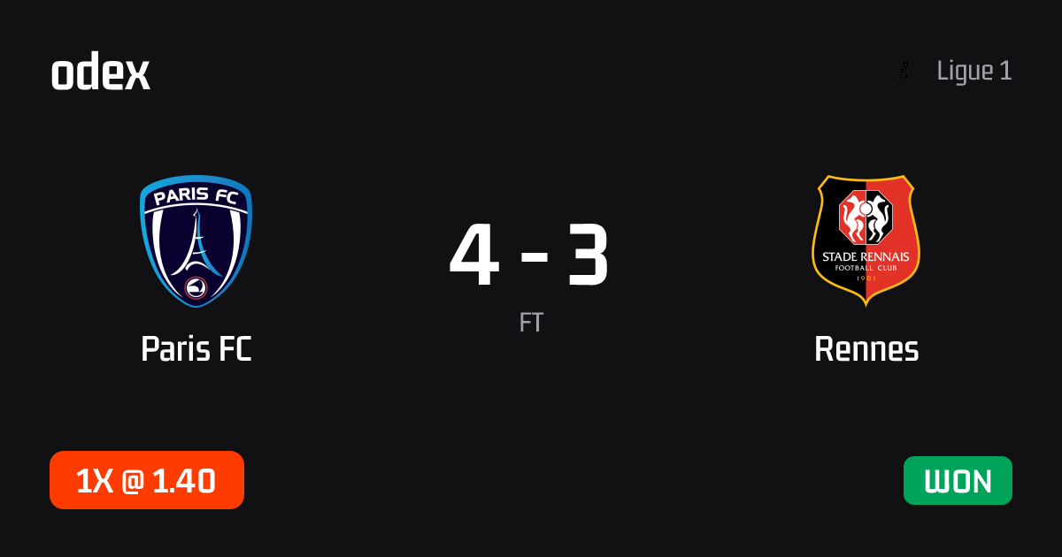 Paris FC - Rennes · ODEX pick