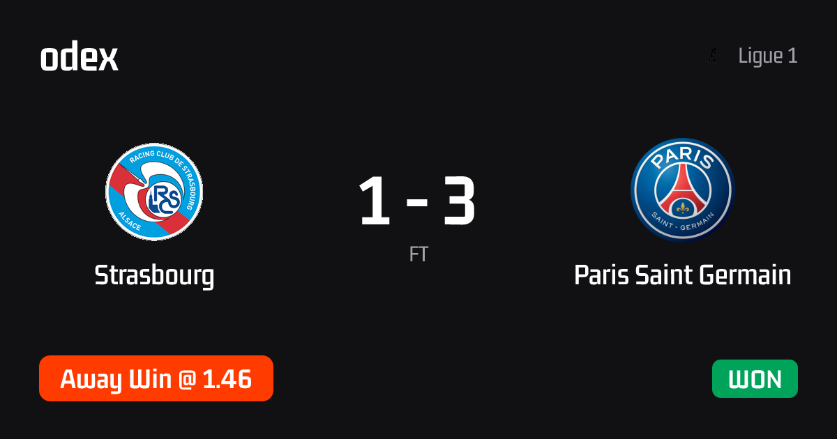 Strasbourg - Paris Saint Germain · ODEX pick