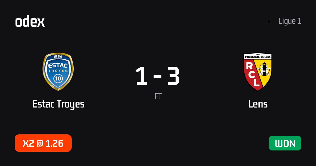 Estac Troyes - Lens · ODEX pick