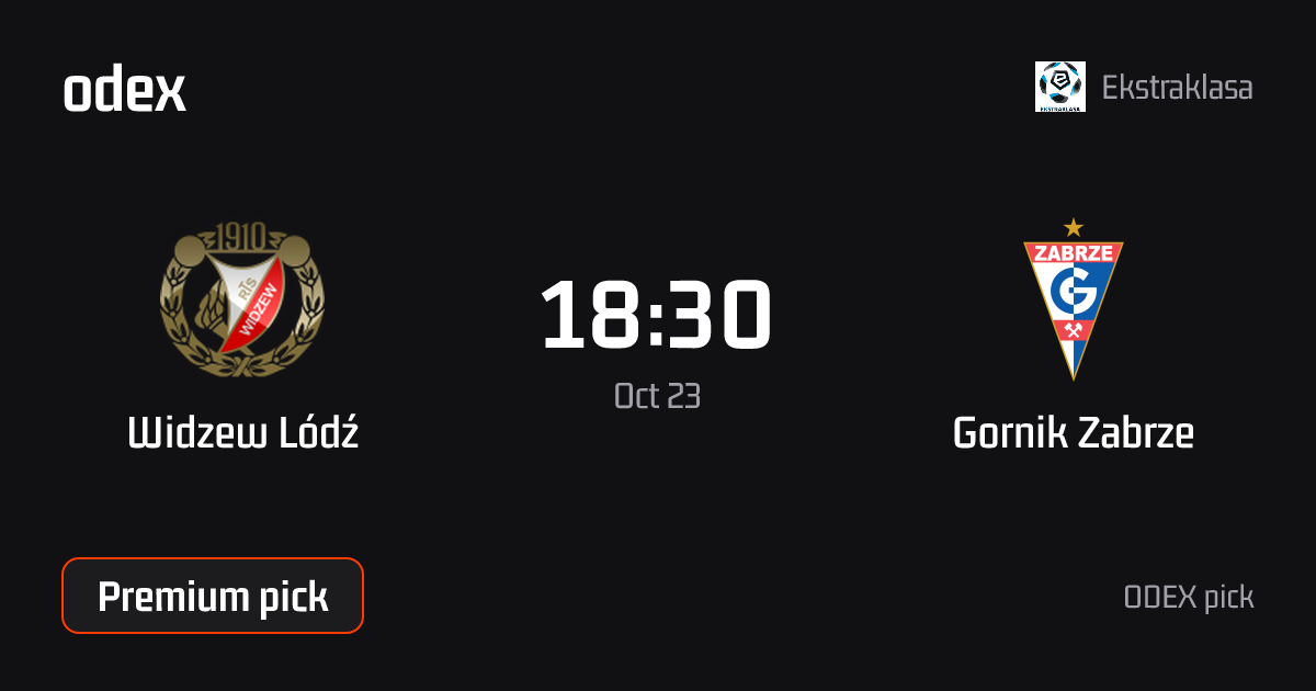 Widzew Łódź - Gornik Zabrze · ODEX pick
