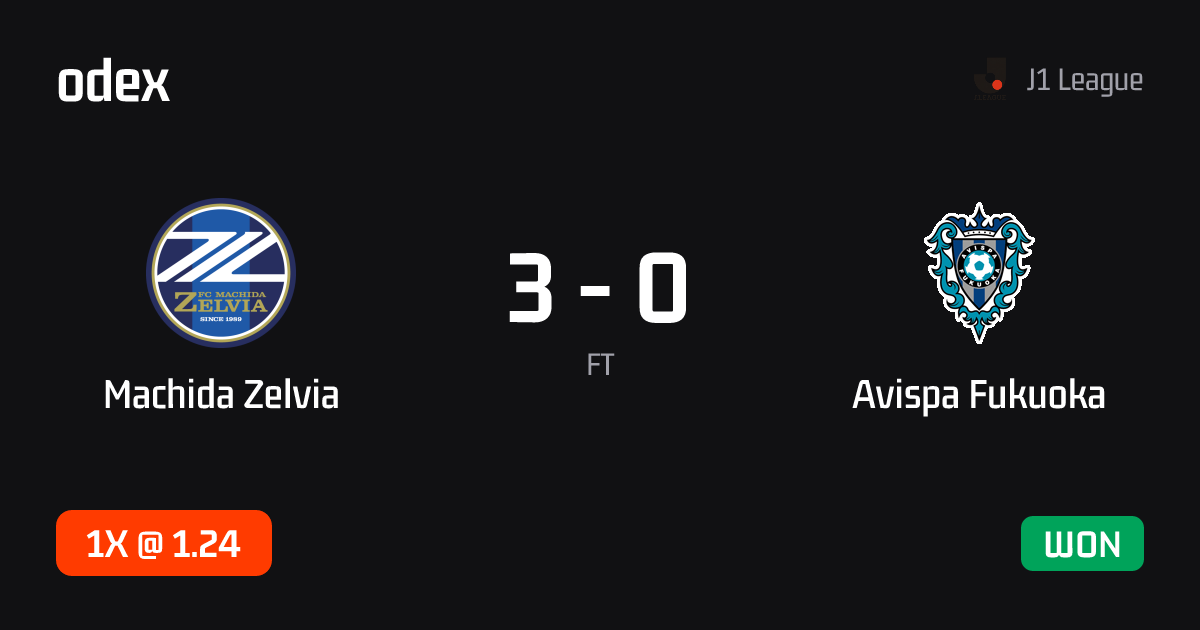 Machida Zelvia - Avispa Fukuoka · ODEX pick