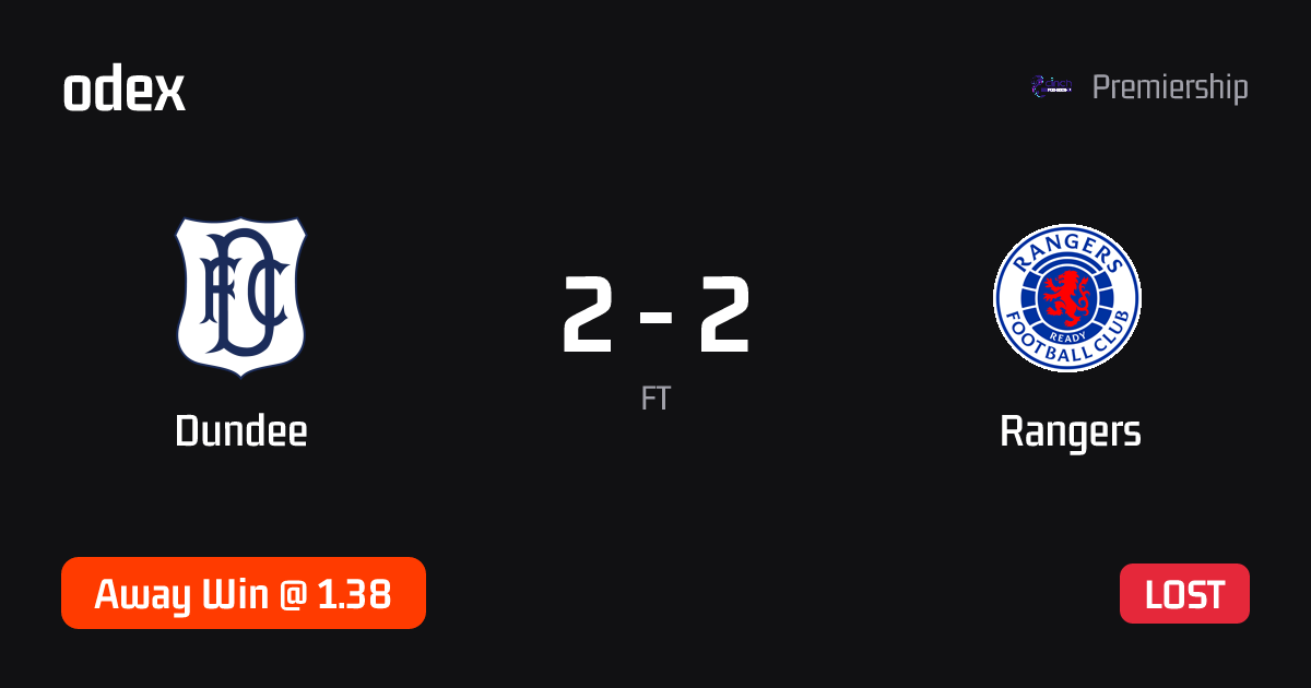 Dundee - Rangers · ODEX pick