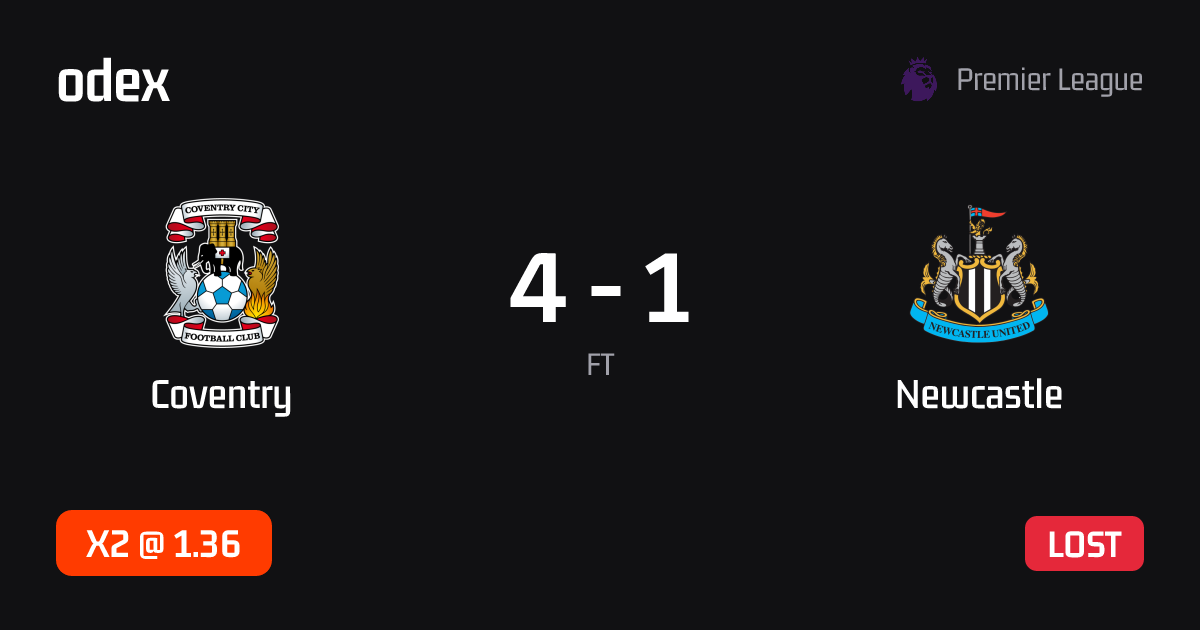 Coventry - Newcastle · ODEX pick