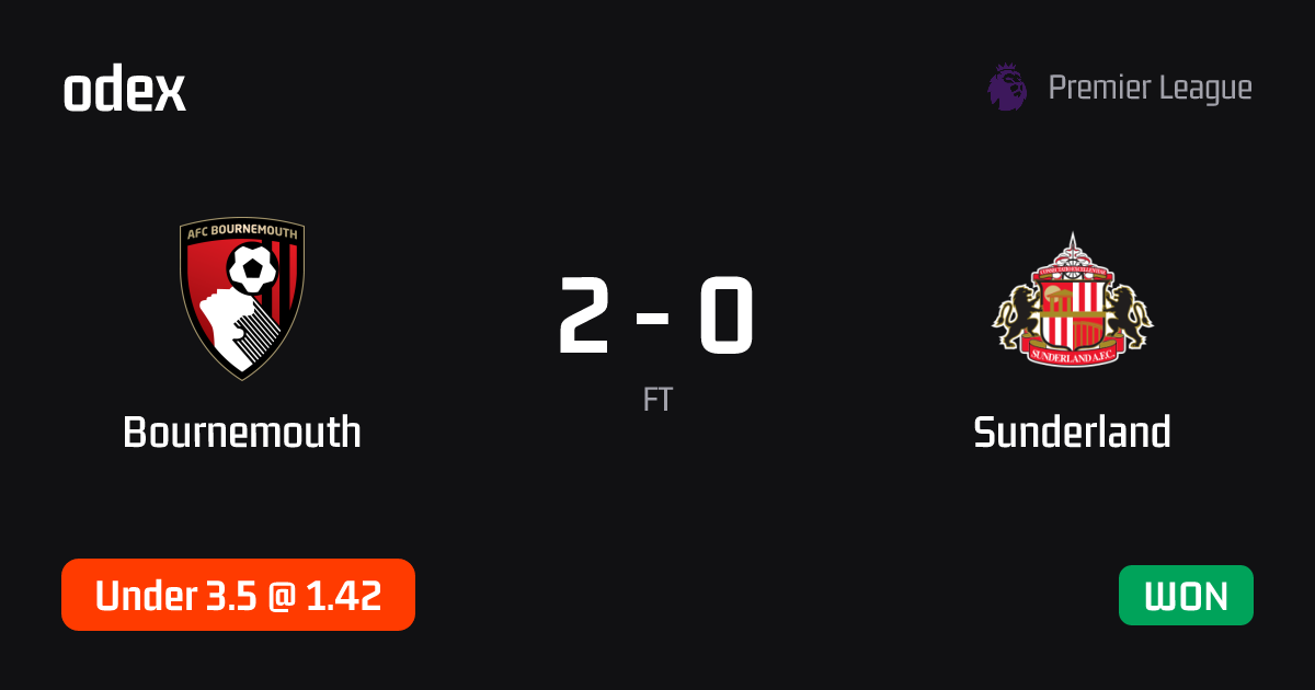 Bournemouth - Sunderland · ODEX pick