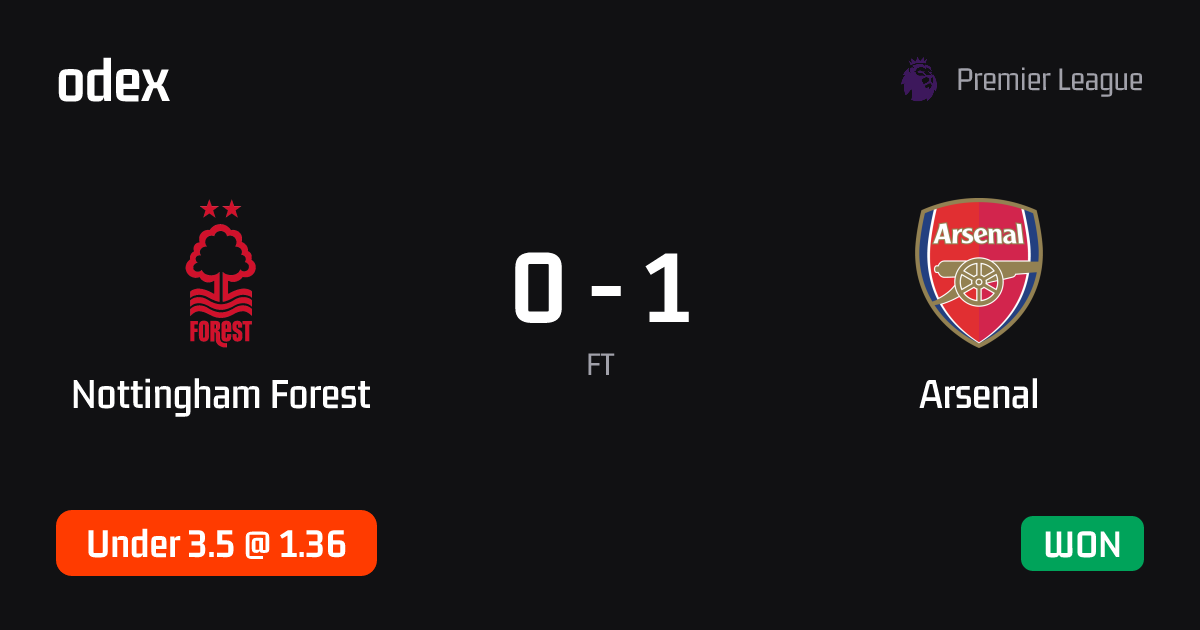 Nottingham Forest - Arsenal · ODEX pick