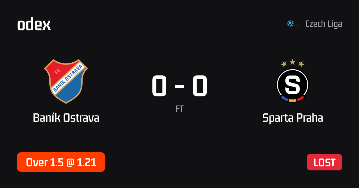 Baník Ostrava - Sparta Praha · ODEX pick