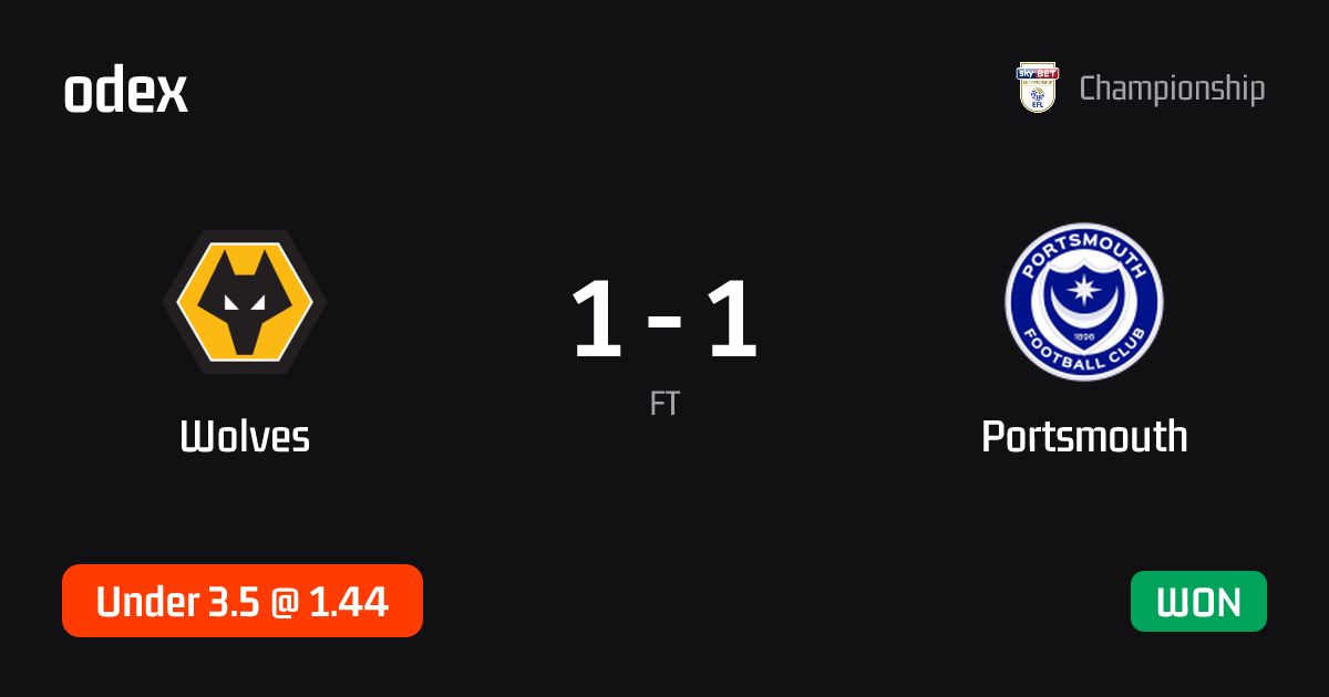 Wolves - Portsmouth · ODEX pick