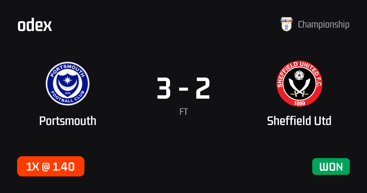 Portsmouth - Sheffield Utd · ODEX pick