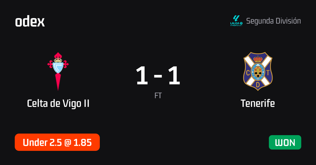 Celta de Vigo II - Tenerife · ODEX pick