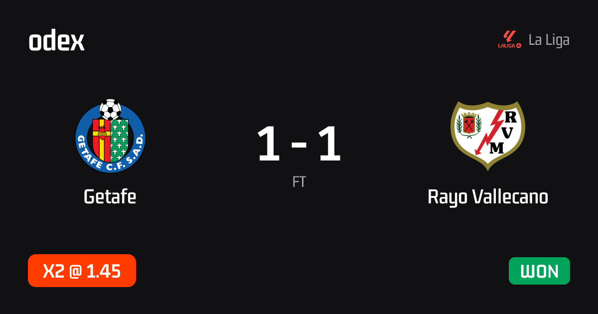 Getafe - Rayo Vallecano · ODEX pick