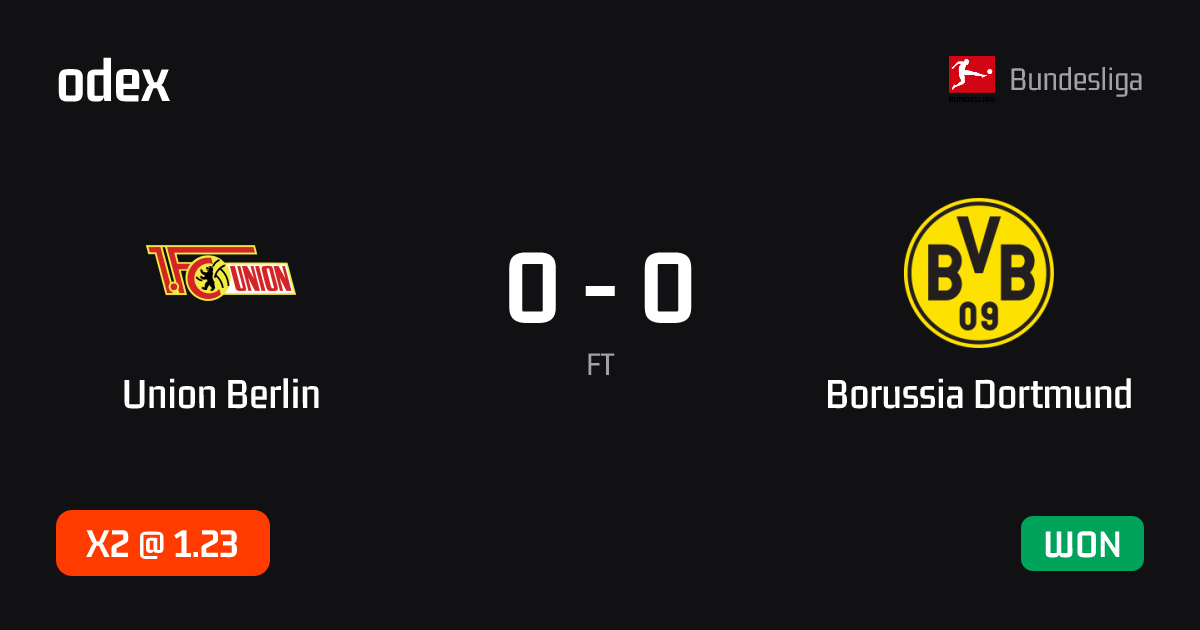 Union Berlin - Borussia Dortmund · ODEX pick