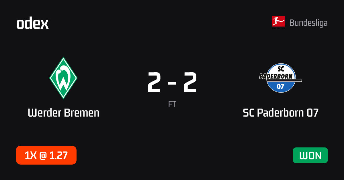 Werder Bremen - SC Paderborn 07 · ODEX pick