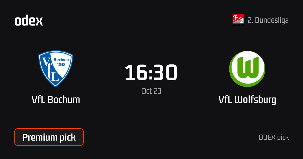 VfL Bochum - VfL Wolfsburg · ODEX pick