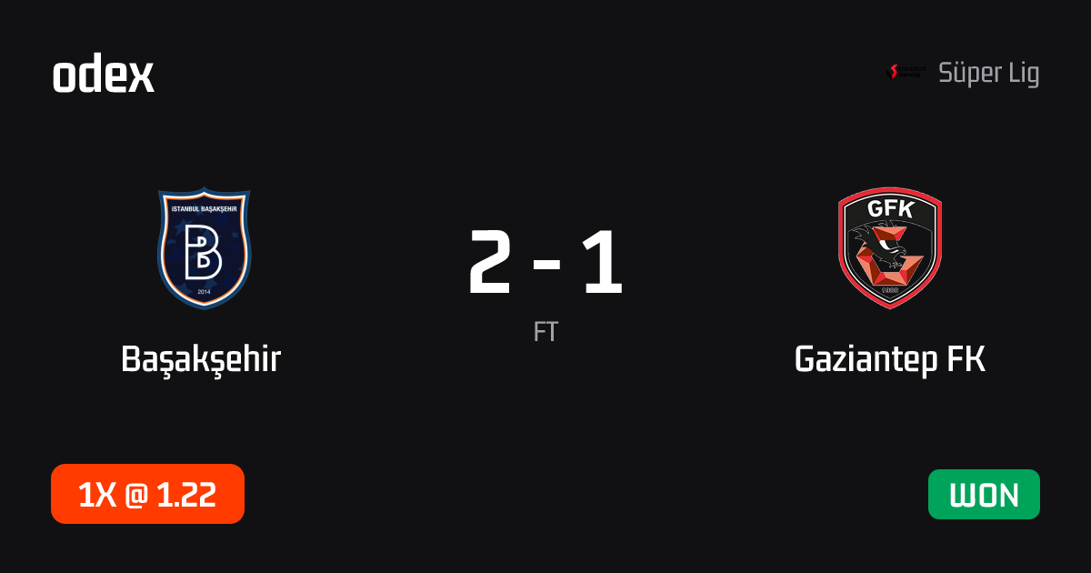 Başakşehir - Gaziantep FK · ODEX pick