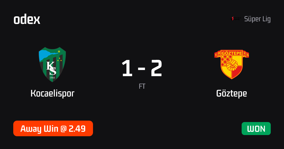 Kocaelispor - Göztepe · ODEX pick