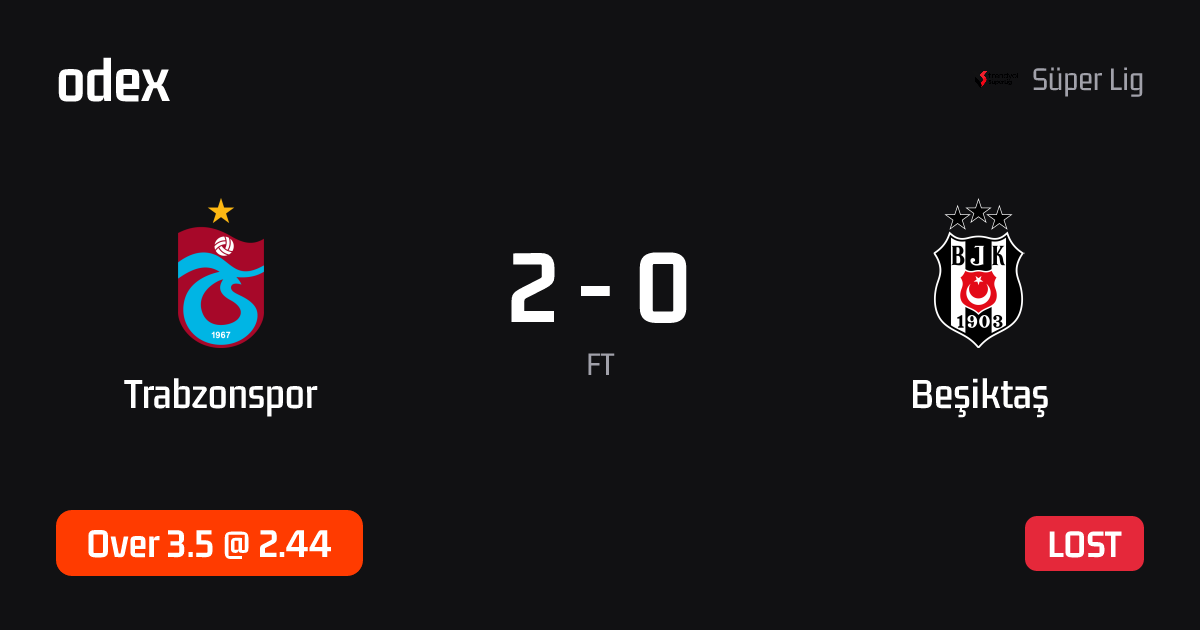 Trabzonspor - Beşiktaş · ODEX pick