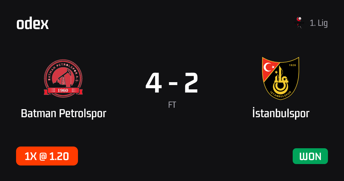 Batman Petrolspor - İstanbulspor · ODEX pick