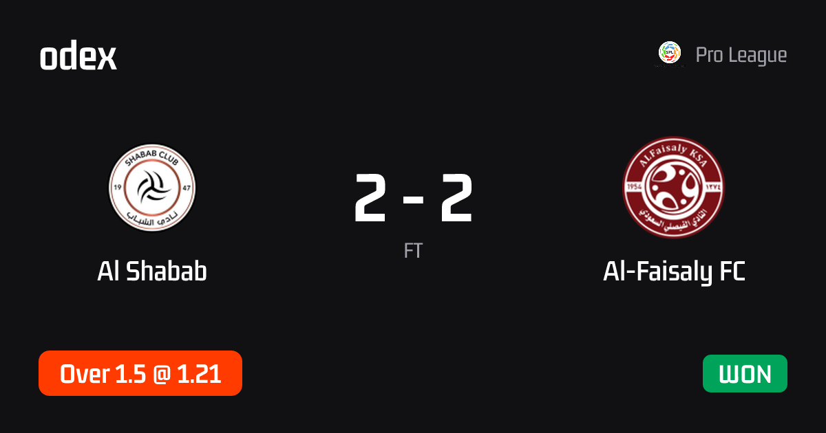 Al Shabab - Al-Faisaly FC · ODEX pick