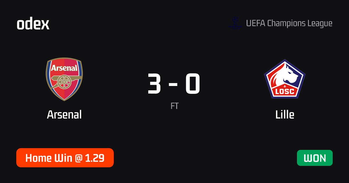 Arsenal - Lille · ODEX pick