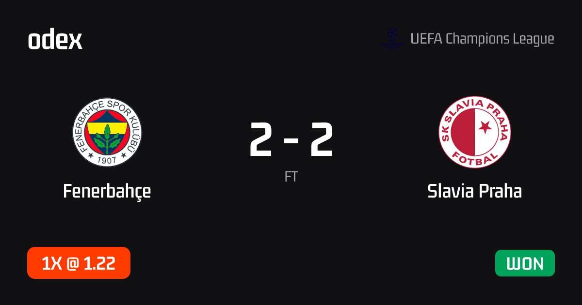 Fenerbahçe - Slavia Praha · ODEX pick