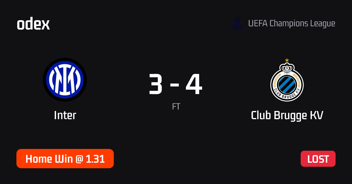 Inter - Club Brugge KV · ODEX pick