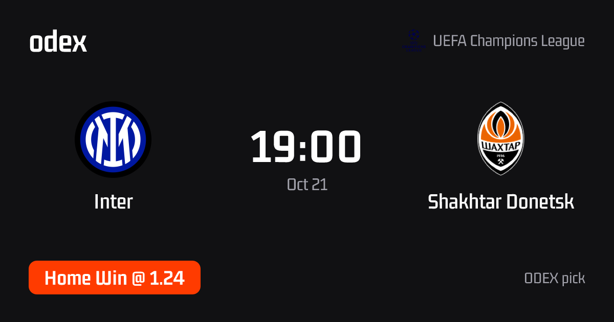 Inter - Shakhtar Donetsk · ODEX pick