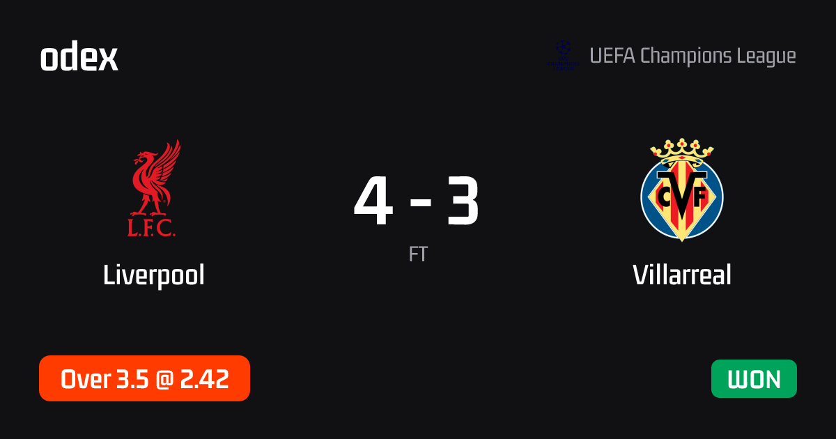 Liverpool - Villarreal · ODEX pick