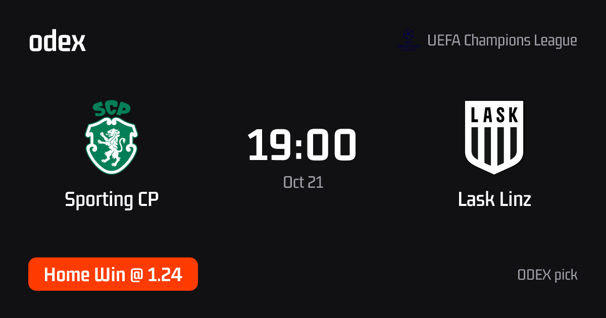 Sporting CP - Lask Linz · ODEX pick