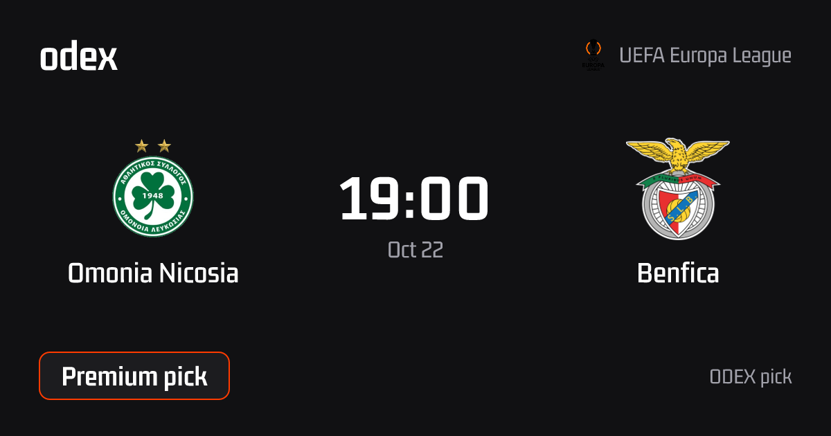 Omonia Nicosia - Benfica · ODEX pick