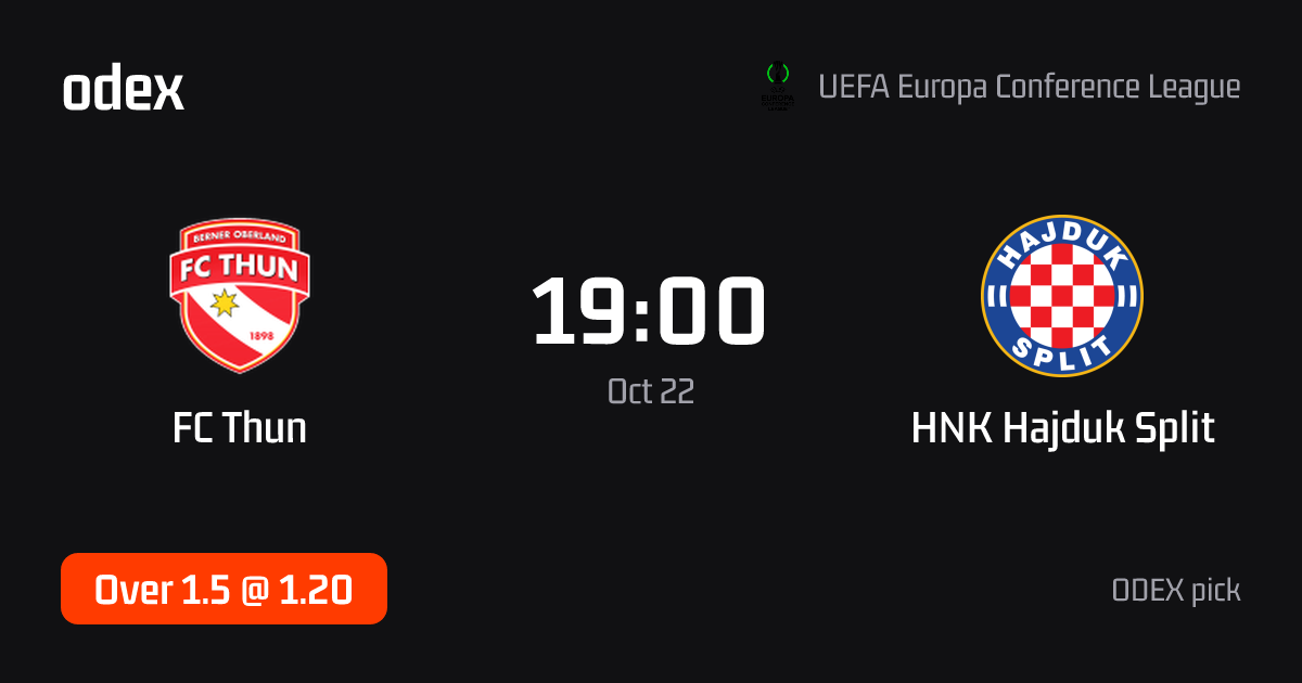 FC Thun - HNK Hajduk Split · ODEX pick