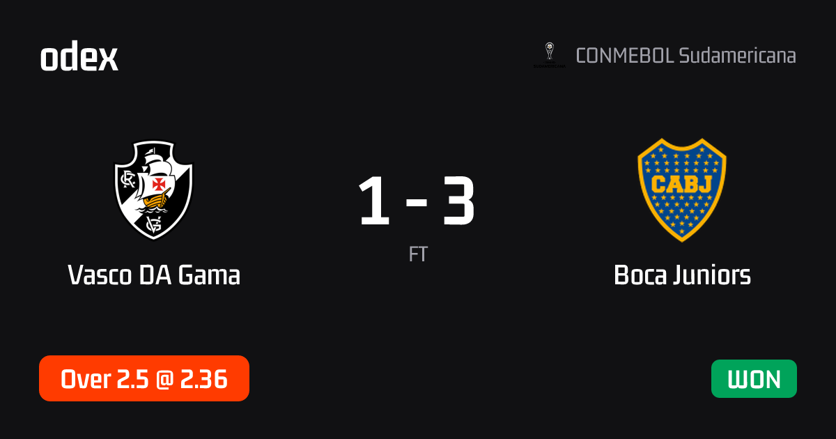 Vasco DA Gama - Boca Juniors · ODEX pick