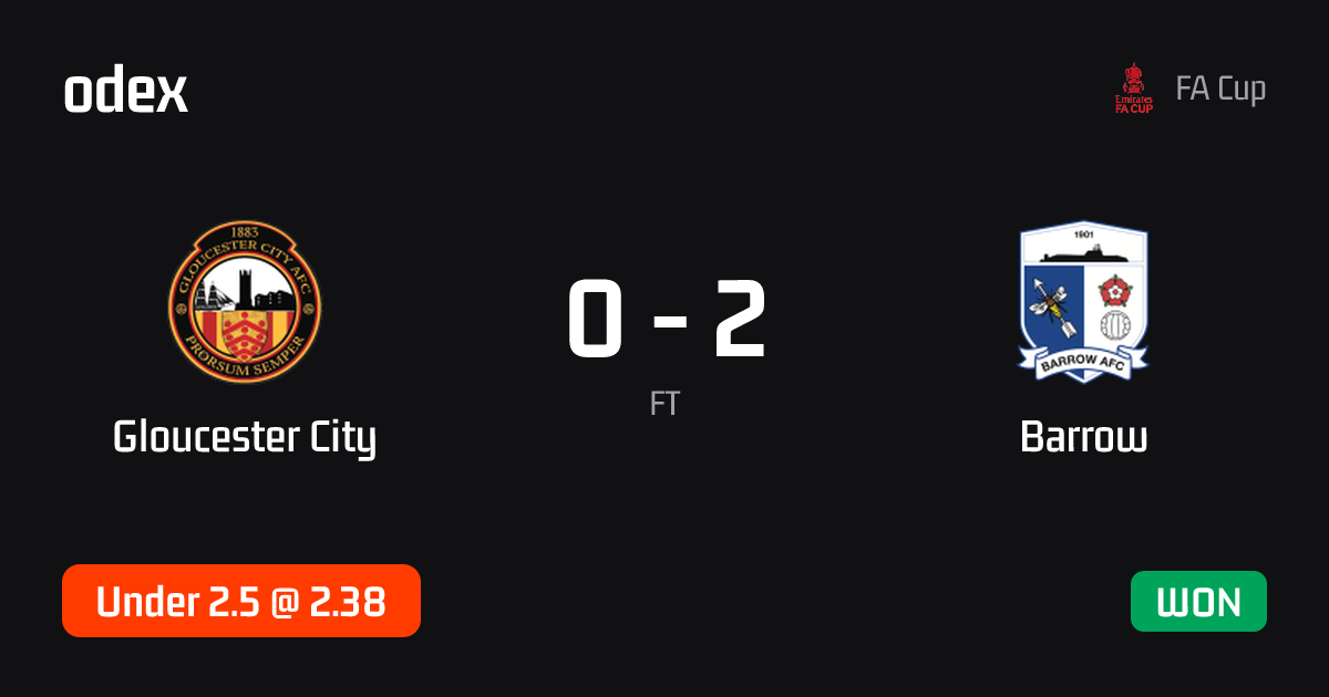 Gloucester City - Barrow · ODEX pick