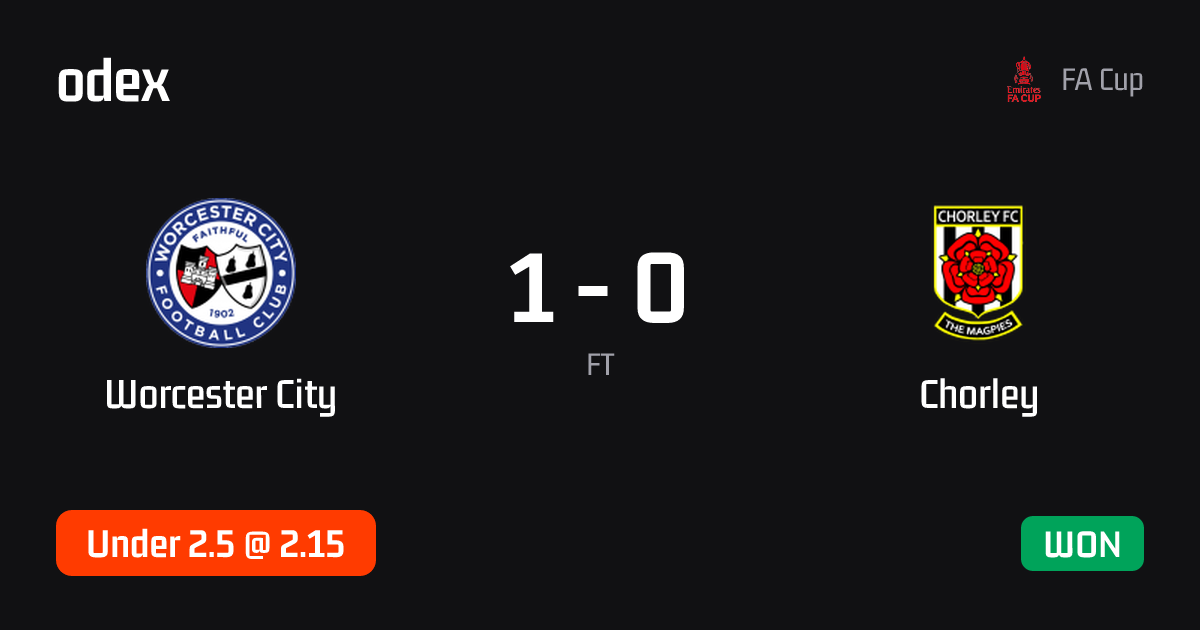 Worcester City - Chorley · ODEX pick